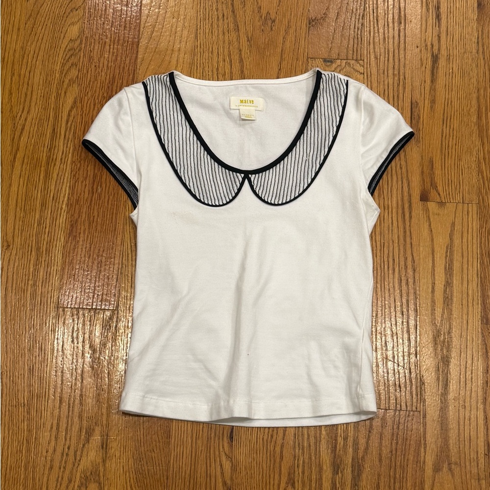 Anthropologie Maeve Cream Top